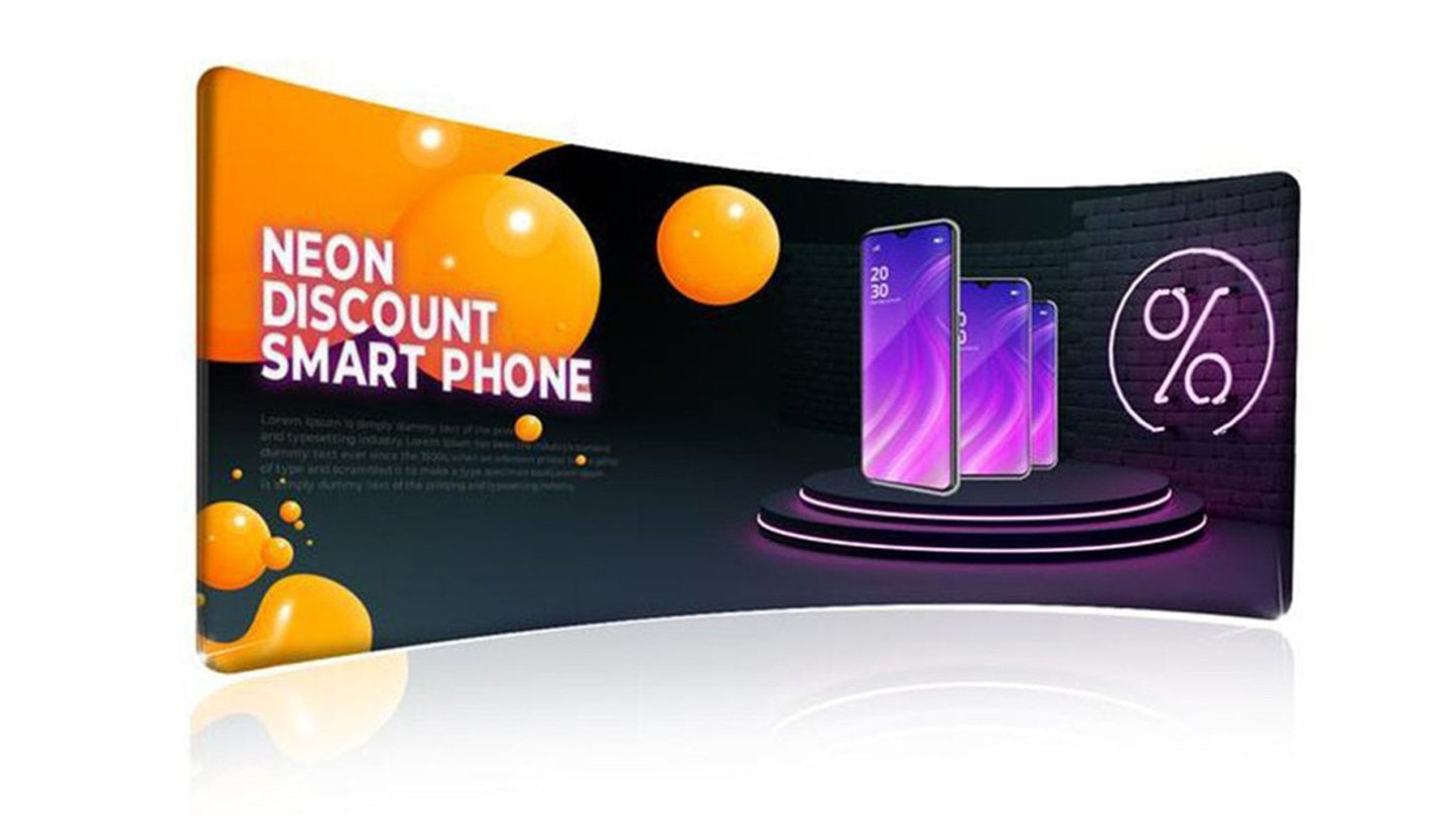 Curved 20' Tension Fabric Backdrop Display