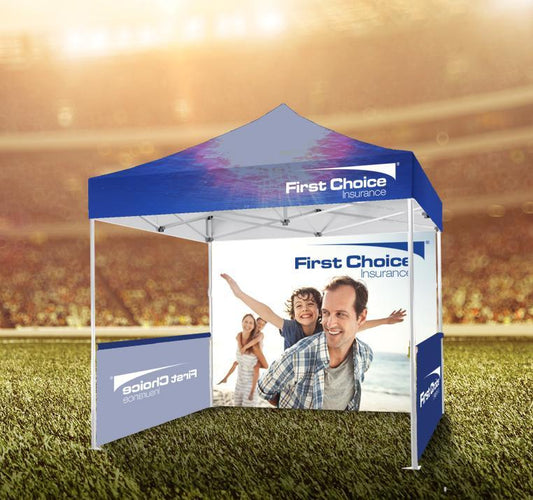 10' X 10' Tent w/ Full Color Canopy, Back Wall, and Side Walls