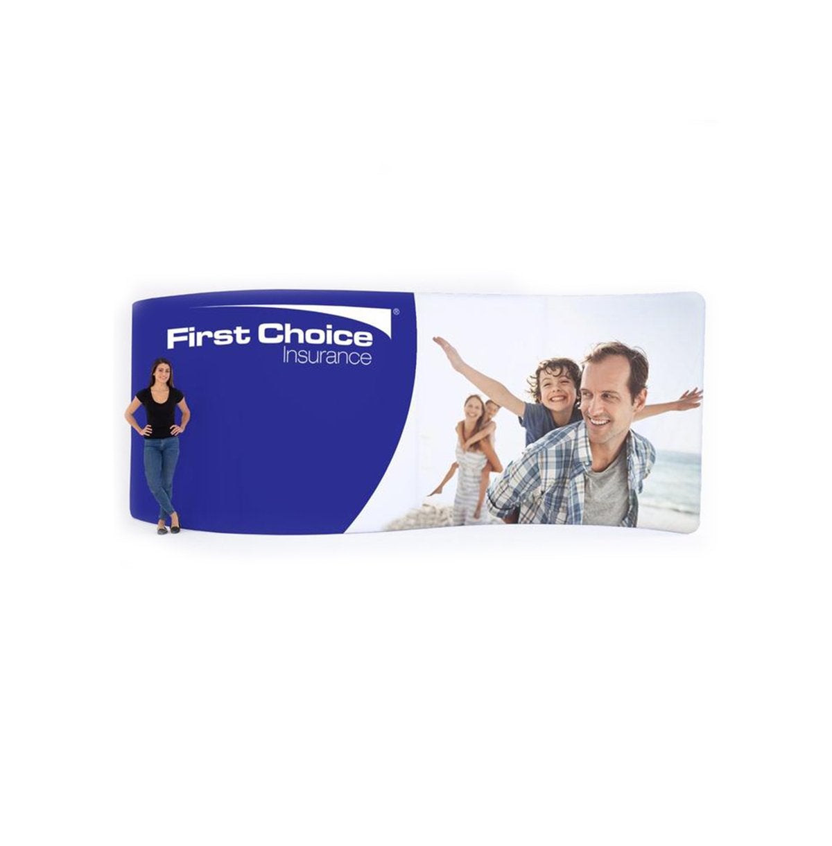 20' S-Shaped Tension Fabric Backdrop Display