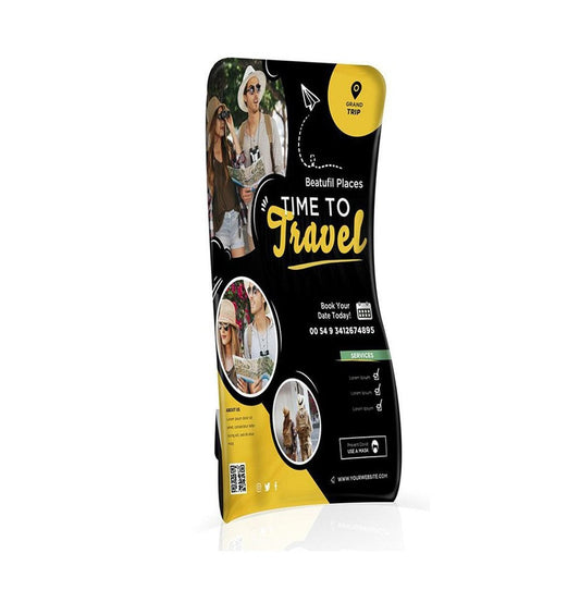 Cobra Shaped Tension Fabric Banner Stand