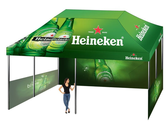 20' X 20' Tent w/ Full Color Canopy, Back Wall, and Side Walls
